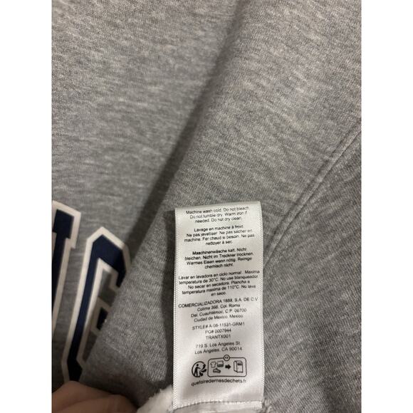 Anine Bing Spencer Crewneck Sweatshirt Large Gray Cotton Blend Relaxed - Picture 6 of 8